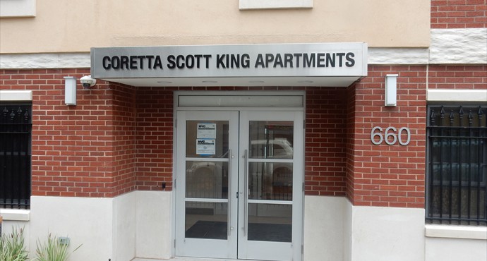 Entrance at Corretta Scott King